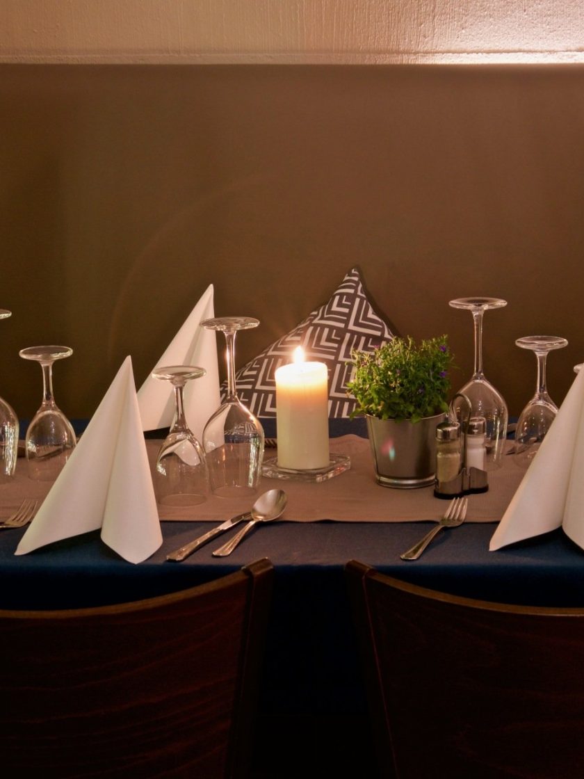 Gedeckter Tisch im Ristorante Roma