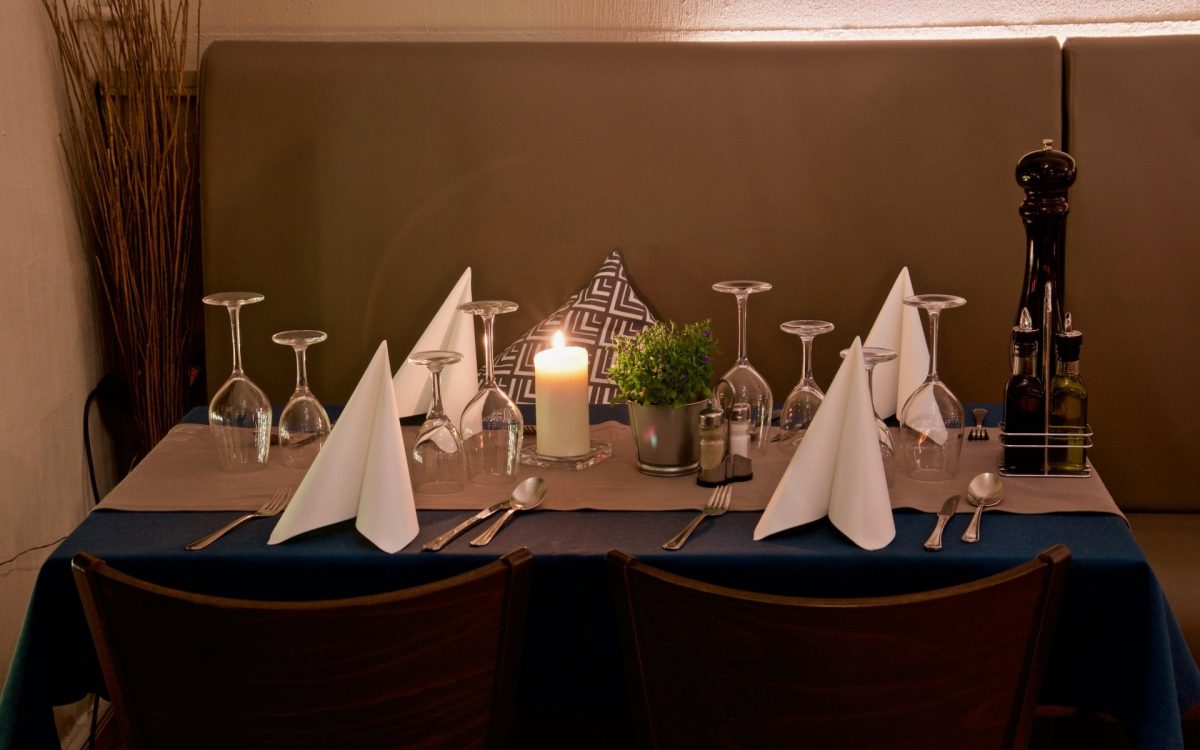 Gedeckter Tisch im Ristorante Roma